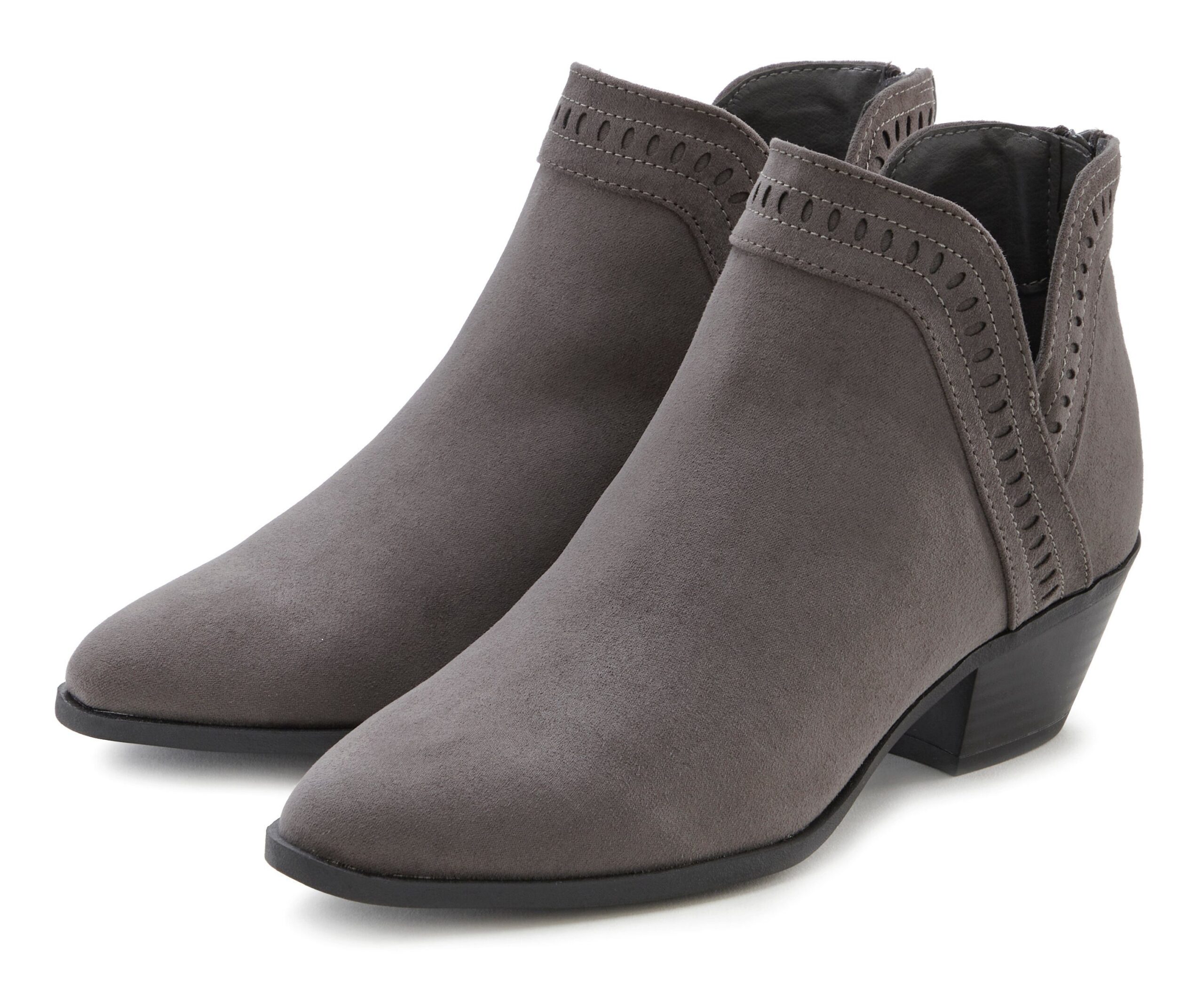 Lascana Cowboy Stiefelette Cowboy Boots Western Stiefelette Ankleboots Mit Ausschnitt Vegan