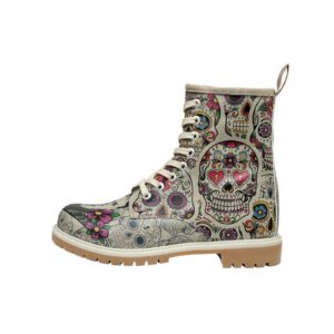 Dogo Long Boots Schnuerstiefel Remembrance Of Frida Kahlo Damen Schnuerboots Handgefertigt