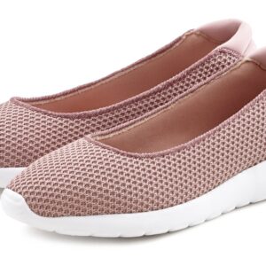 Lascana Freizeitschuh Slipper Halbschuh Slip On Sneaker Ballerina Zum Reinschluepfen Leichte Mesh Optik Vegan