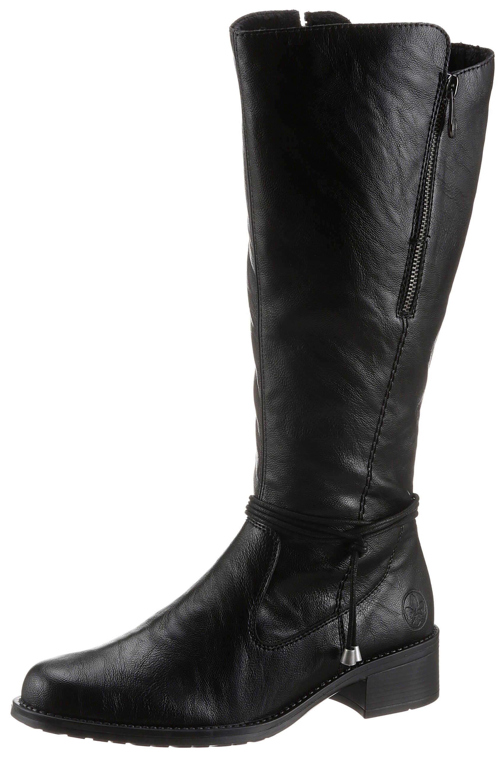 Rieker Reissverschlussstiefel Langschaftstiefel Blockabsatz Vario Schaft Und 2 Reissverschluessen