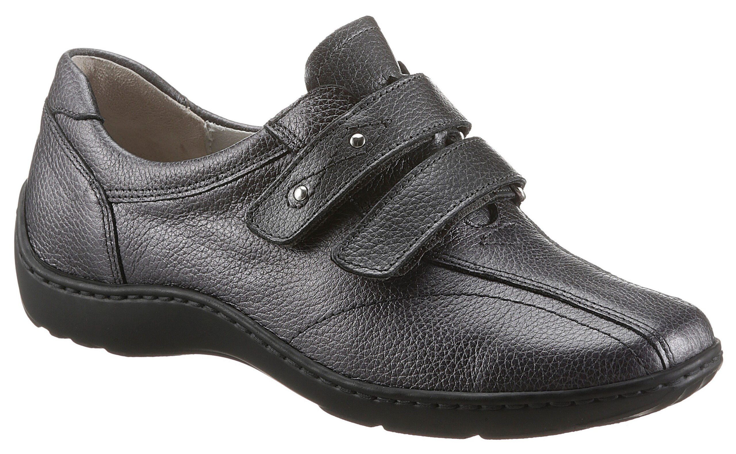 Waldlaeufer Henni Klettschuh Slipper Komfortschuh Bequemschuh Mit Klettverschluesse H Weite