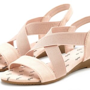 Vivance By Lascana Sommerschuh Offener Schuh Sandale Sandalette Mit Elastischen Riemchen Und Keilabsatz Vegan