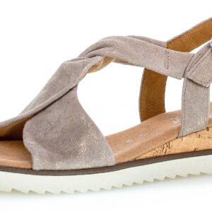 Gabor Genua Keilsandalette Sommerschuh Sandale Keilabsatz Mit Metallic Effekt G Weite