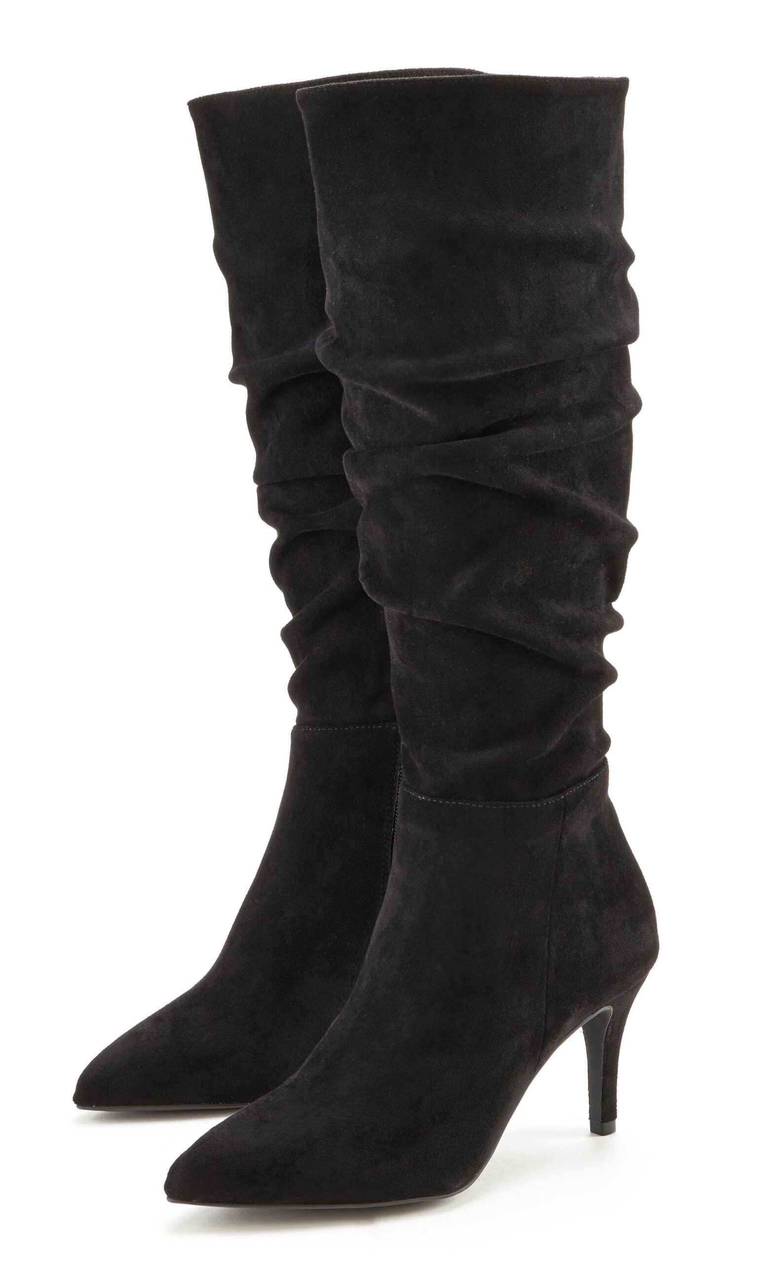 Lascana Langschaft High Heel Stiefelette Slouchy Boots Stiefel Reissverschlussstiefel Mit Elegant Modischer Raffung