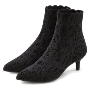 Lascana Sock Boot High Heel Stiefelette Stiefel Ankleboots Aus Elegant Elastischer Spitze