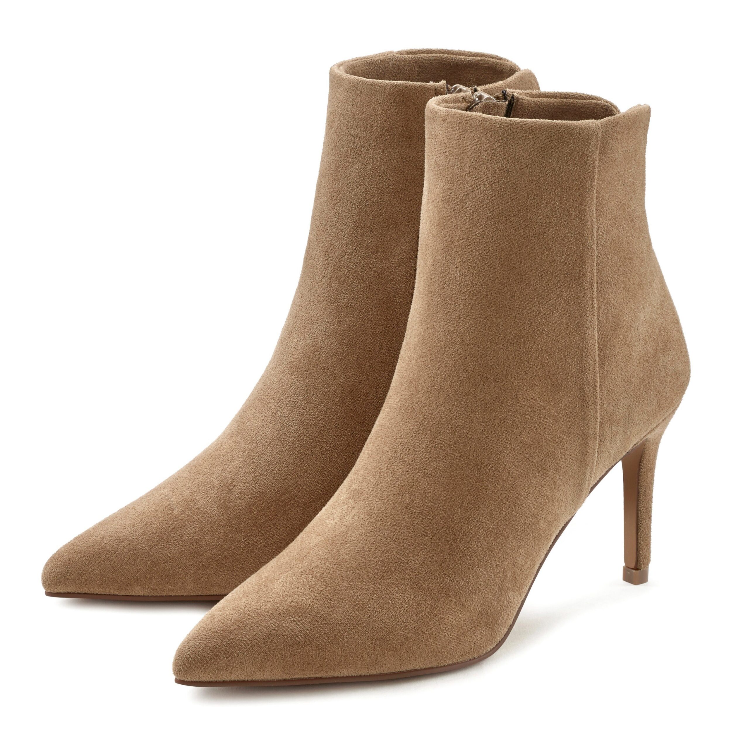 Lascana Herbststiefelette Stiefel High Heel Stiefelette In Elegant Spitz Zulaufender Form Vegan